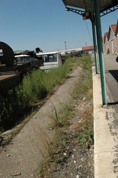 Traces des anciens embranchements ferroviaires, vue sud
