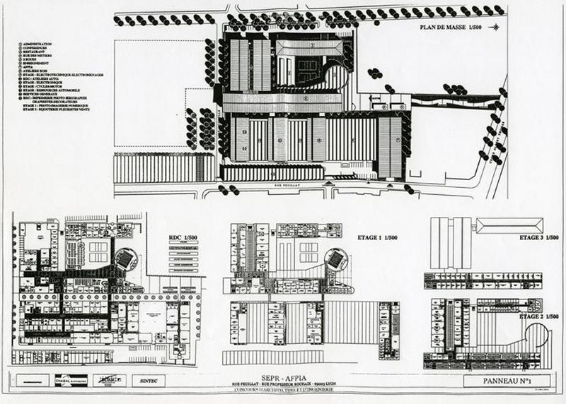 Projet Giraudet-Dassonville et Chabal architectes : plan de masse 1/500