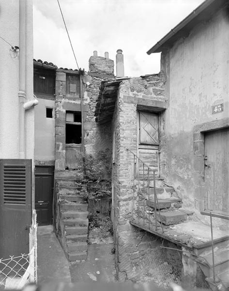 Edifice disparu : 47 rue Grenier, élévation sur rue (en 1984)