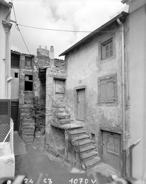 Edifice disparu : 45 rue Grenier, élévation sur rue (en 1984)