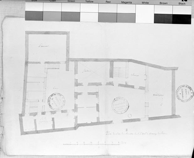 Plan du rez-de-chaussée de l'hôtel des monnaies de Riom, [18e siècle]