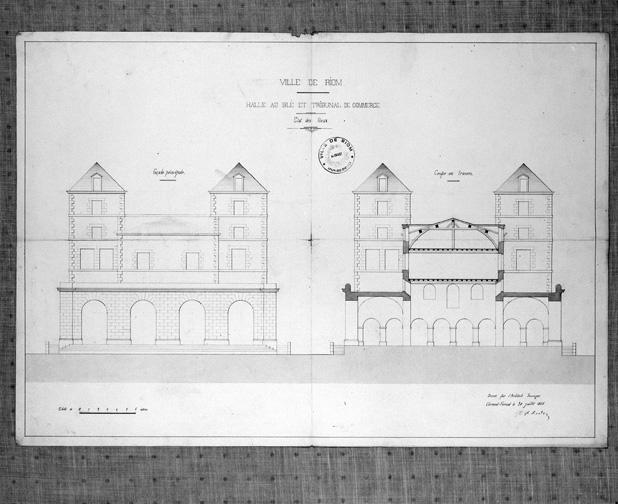 Halle au blé, actuellement halle, maison des associations