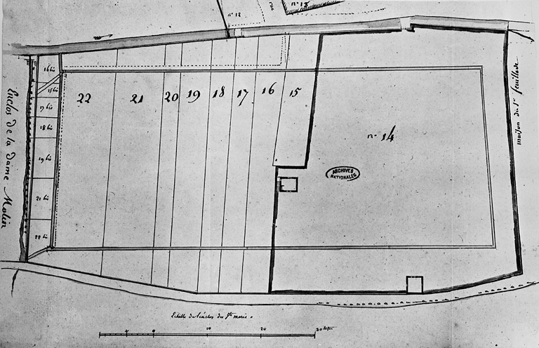 Plan terrains pour construction dépôt de Mendicité.