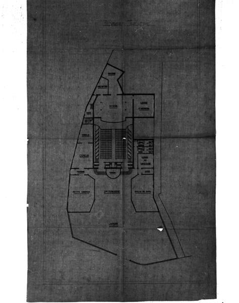 Olympia théâtre. [Plan d'ensemble du projet pour M. Celme.]