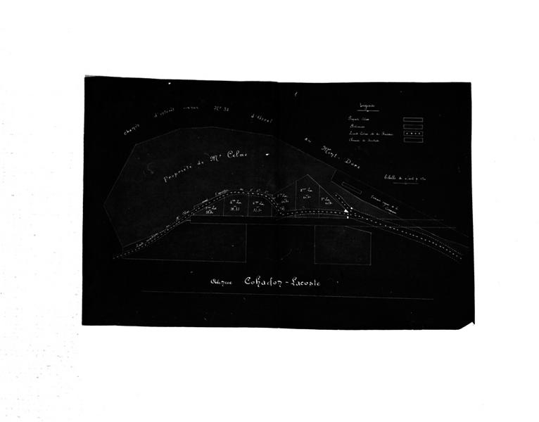 Projet de music-hall. Plan parcellaire des propriétés de M.Celme, avenue Cohadon-Lacoste.