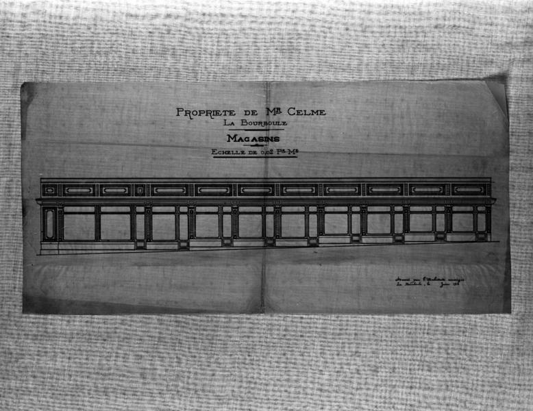 Propriété de Mr Celme La Bourboule Magasins [Elévation]