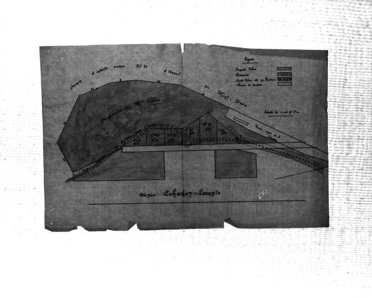 Plan parcellaire des propriétés de M Celme