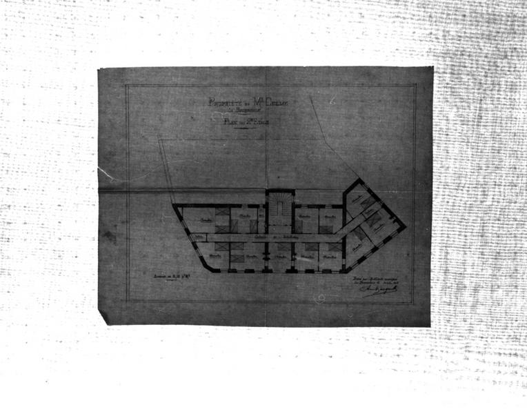 Propriété de Mr Celme. La Bourboule. Plan du 2e étage. [Projet de magasins].