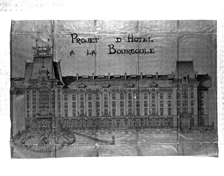Projet d'hôtel à La Bourboule. Hôtel Féron. Elévation. [Projet non réalisé].