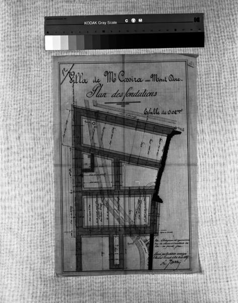Villa de Mr Cossira au Mont-Dore Plan des fondations