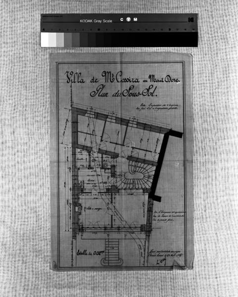 Villa de Mr Cossira au Mont-Dore Plan du sous-sol