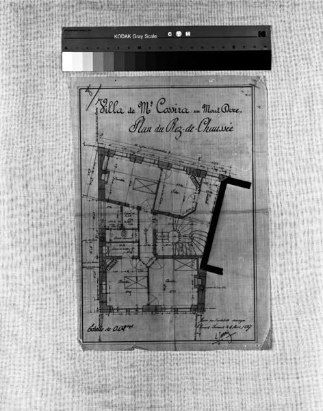 Villa de Mr Cossira au Mont-Dore Plan du rez-de-chaussée
