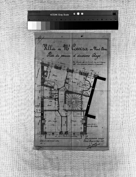 Villa de Mr Cossira au Mont-Dore Plan du premier et deuxième étage