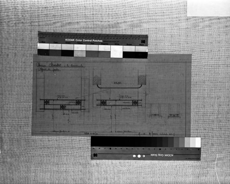 Monsieur Chevallet à La Bourboule. Appuis de fenêtre. Plan, élévations. [Projet réalisé ?].