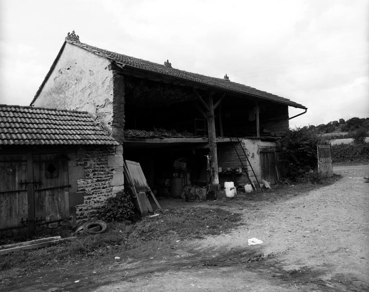 Vue générale du séchoir sur remise depuis la cour