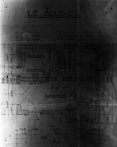 Plan de la maison Le sous-sol