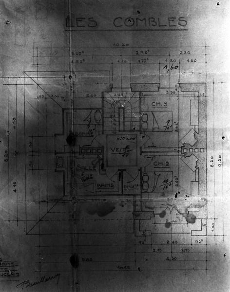Plan de la maison Les combles