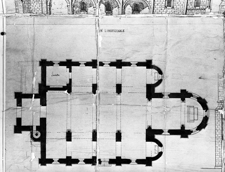 Projet de restauration de l'eglise (état restauré) Détail : plan