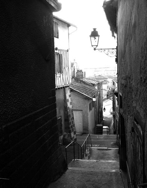 Vue générale de la rue de l'Escalier, depuis le haut