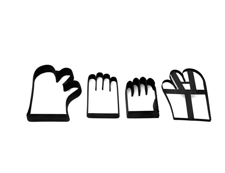 4 formes à découper les gants de gantier