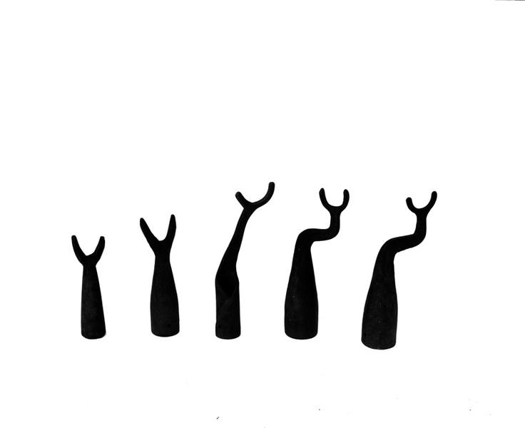 5 fourchettes à pendre les peaux de tanneur