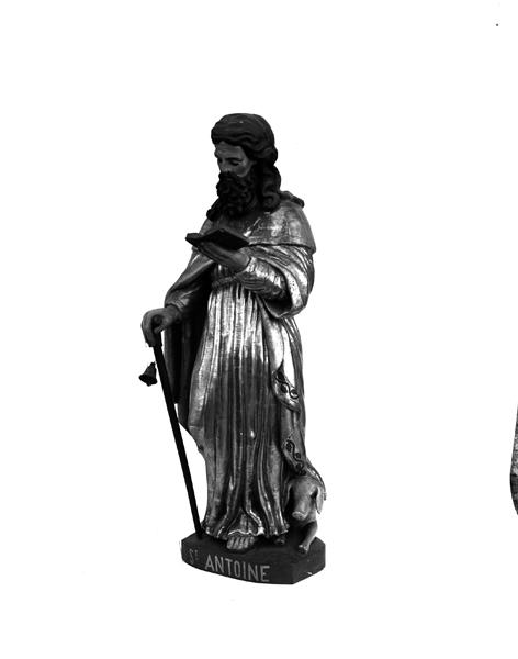 2 statues (demi-nature, petite nature) : saint Antoine abbé, saint Paul ermite