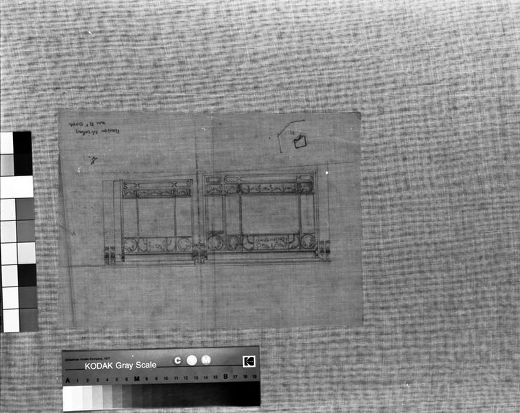 'Maison Lagaye Projet de devanture (esquisse) Calque, crayon noir; par Louis Jarrier, sans date'