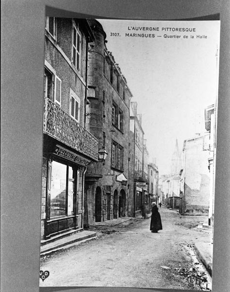 Maringues-Quartier de la Halle, carte postale, collection L'Auvergne Pittoresque no. 3107, s.d., V.D.C. éditeur.