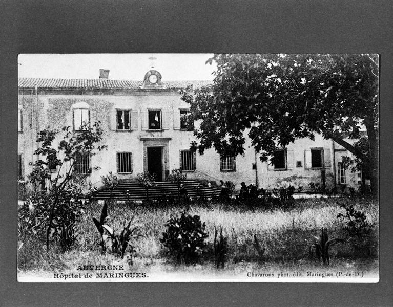 AUVERGNE. Hôpital de Maringues.,carte postale, s.d.[verso séparé], Chavaroux photographe et éditeur à Maringues.