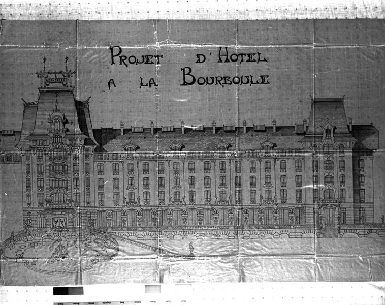 Projet d'hôtel à La Bourboule. Hôtel Féron. Elévation. [Projet non réalisé].