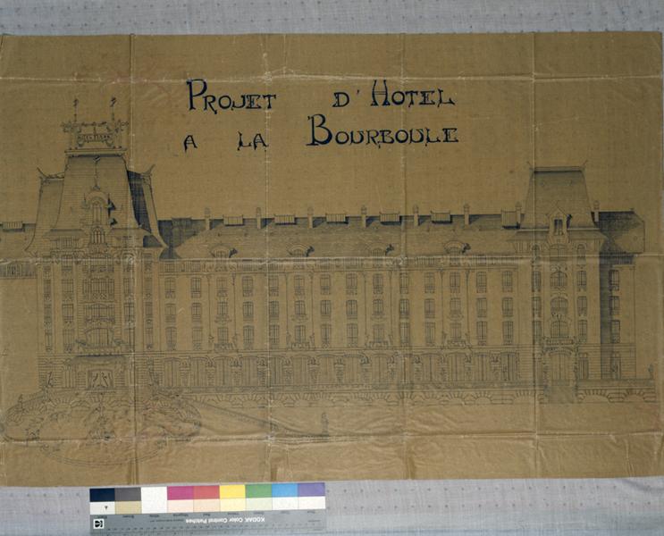 Projet d'hôtel à La Bourboule. Hôtel Féron. Elévation. [Projet non réalisé].