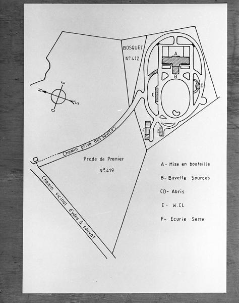 Plan de l'établissement et du parc thermal Saint-Georges