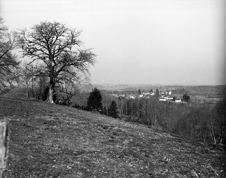 Le bourg vu du sud, depuis Serry
