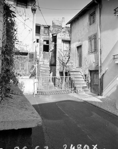 Edifice disparu : 45 et 47 rue Grenier, élévations sur rue (avant démolition)