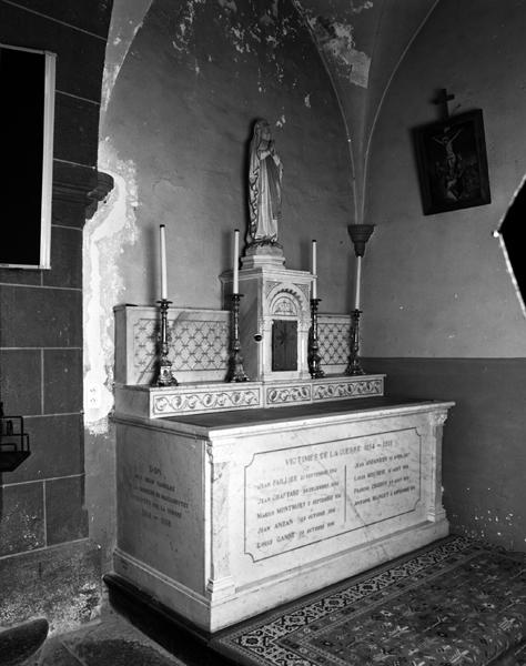 Ensemble des autels secondaires de la Vierge et du Sacré-Coeur