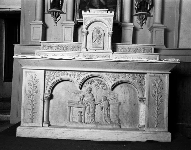 Autel, retable, statues, tableau (autel Saint-Joseph)