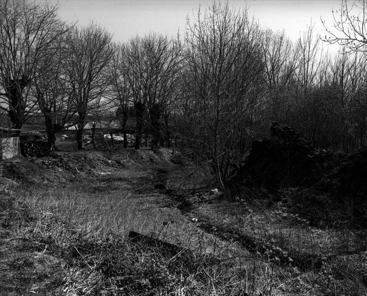 Vue des vestiges d'enceinte de l'ancien château de Vernines