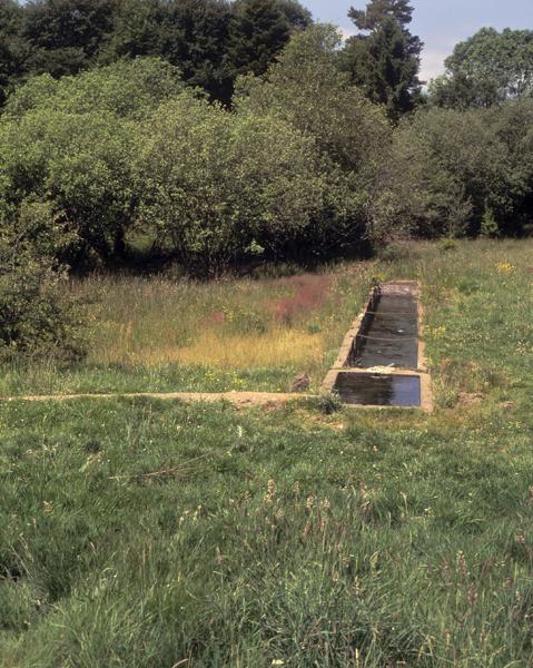 Vue d'une fontaine-abreuvoir (Bac de Montmeyre, Ceyssat)