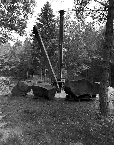 Vue partielle du site de l'ancienne carrière d'andésite du Bois des Amontées.