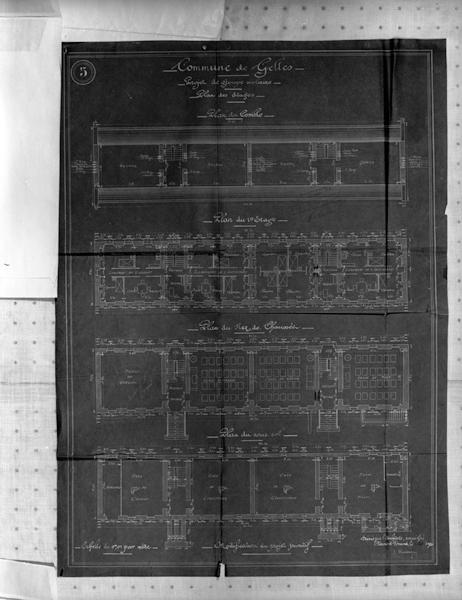 Commune de Gelles - Projet de groupe scolaire - Plan des étages