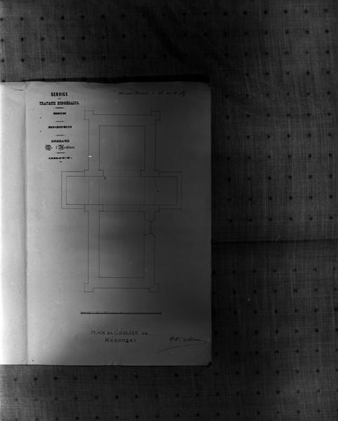 Plan de l'église de Nébouzat