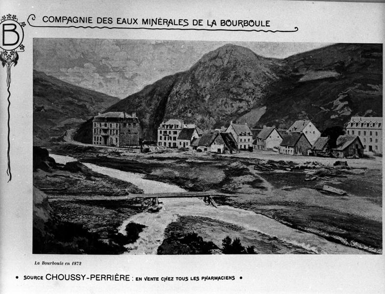 Vue générale du village de La Bourboule vers 1872