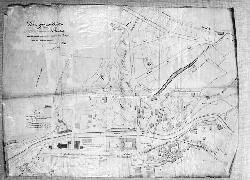 Plan géométrique du chef-lieu de la commune de La Bourboule, pour être annexé au projet de construction d'un presbytère.