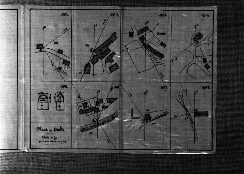 Périmètre de protection des sources minérales de La Bourboule. Annexes au procès-verbal de bornage. Plans de détails.