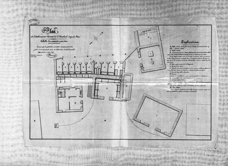 Plan de l'établissement thermal de La Bourboule (Puy-de-Dôme)