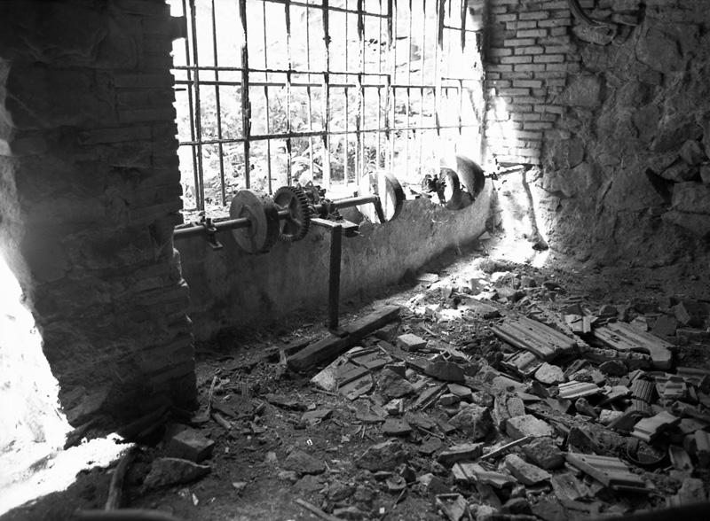 Vestiges d'un atelier de polissage