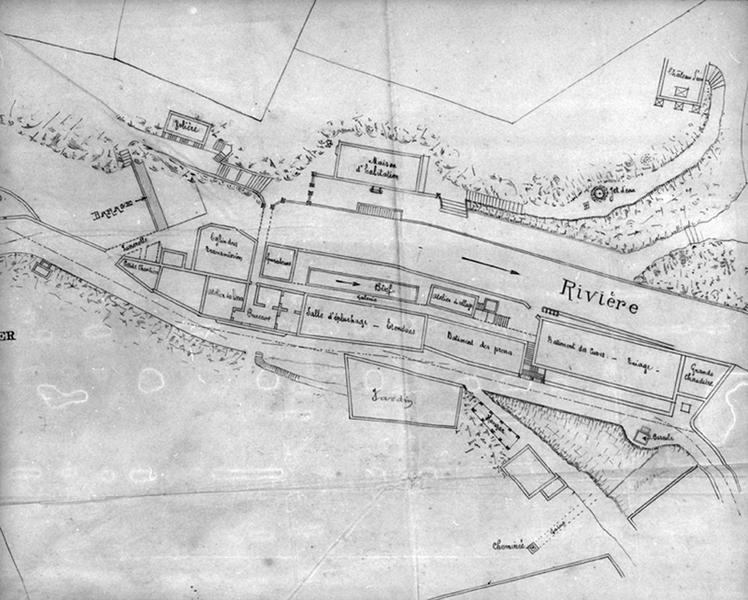 Plan de l'usine : détail de la partie Est