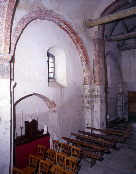 La nef, vue des arcades du mur sud