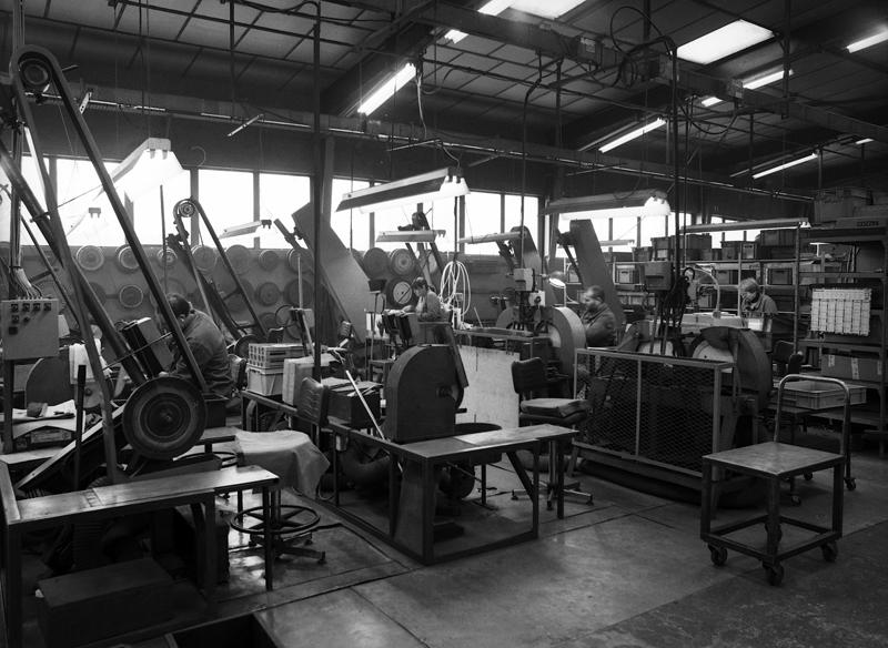 Vue d'ensemble de l'atelier de polissage