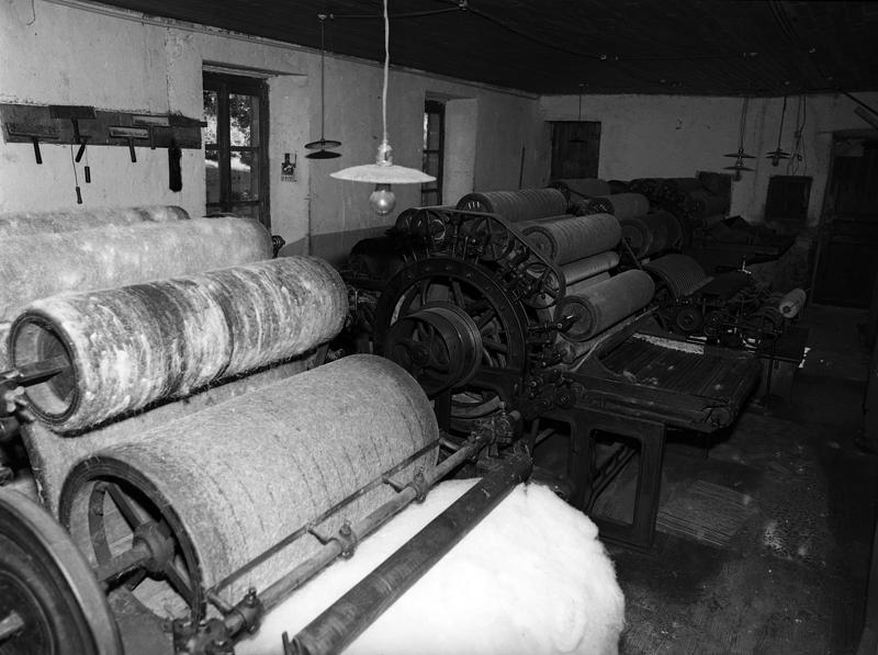 Vue générale des 4 machines à démêler dites cardeuses